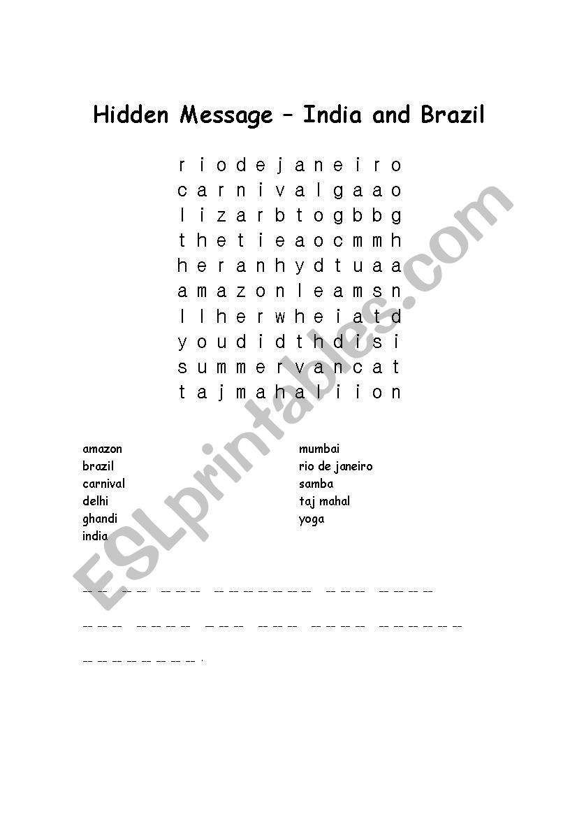 Global Word Search worksheet