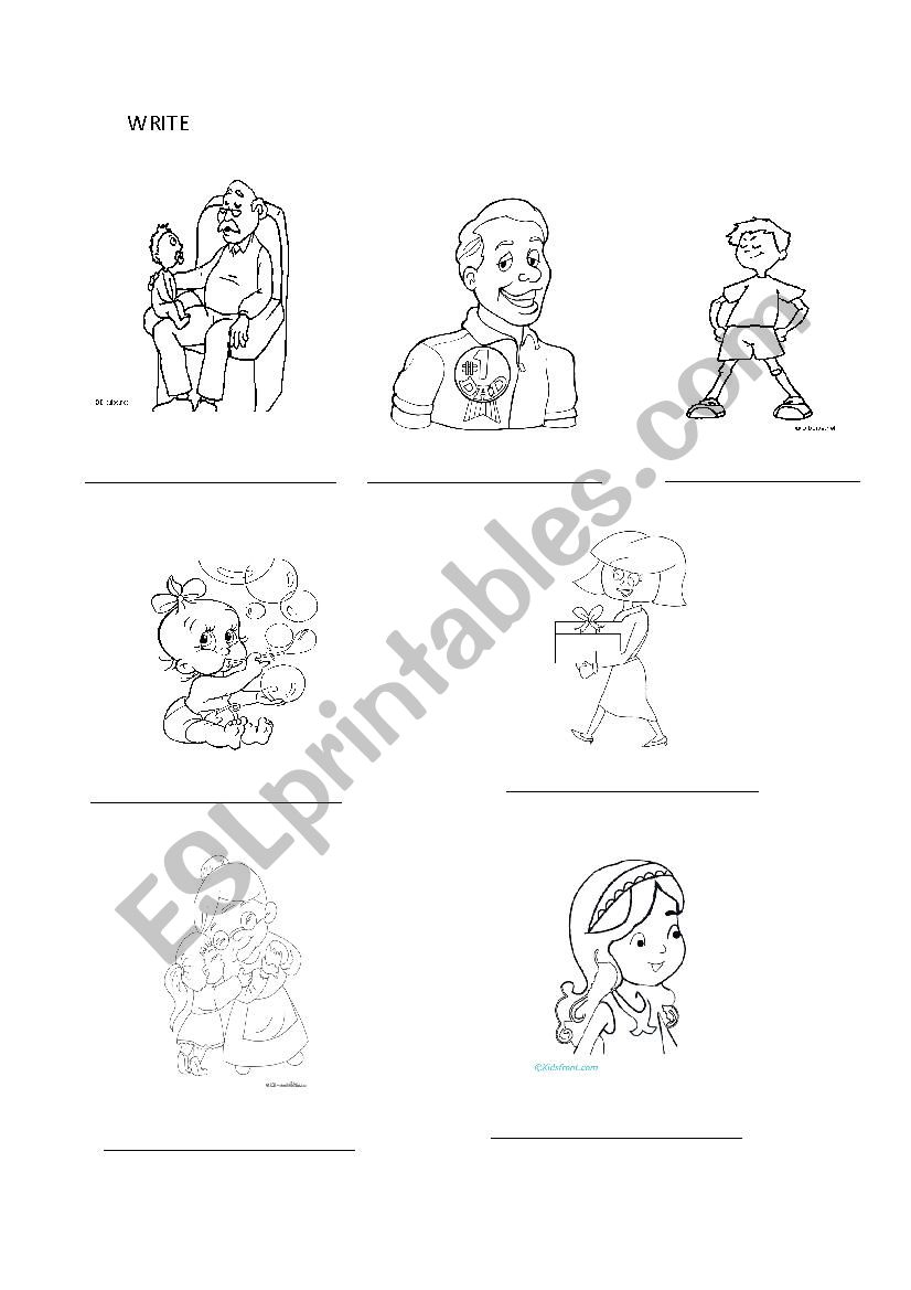 family worksheet