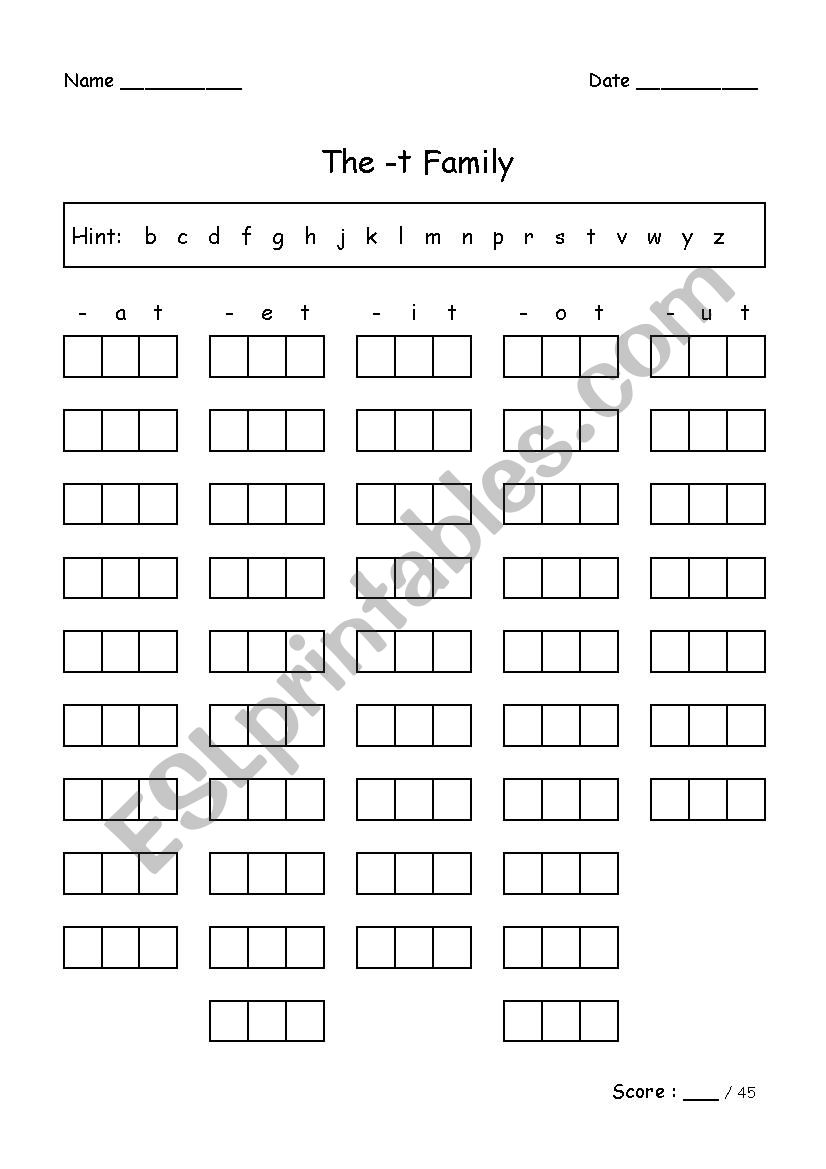 CVC Words worksheet