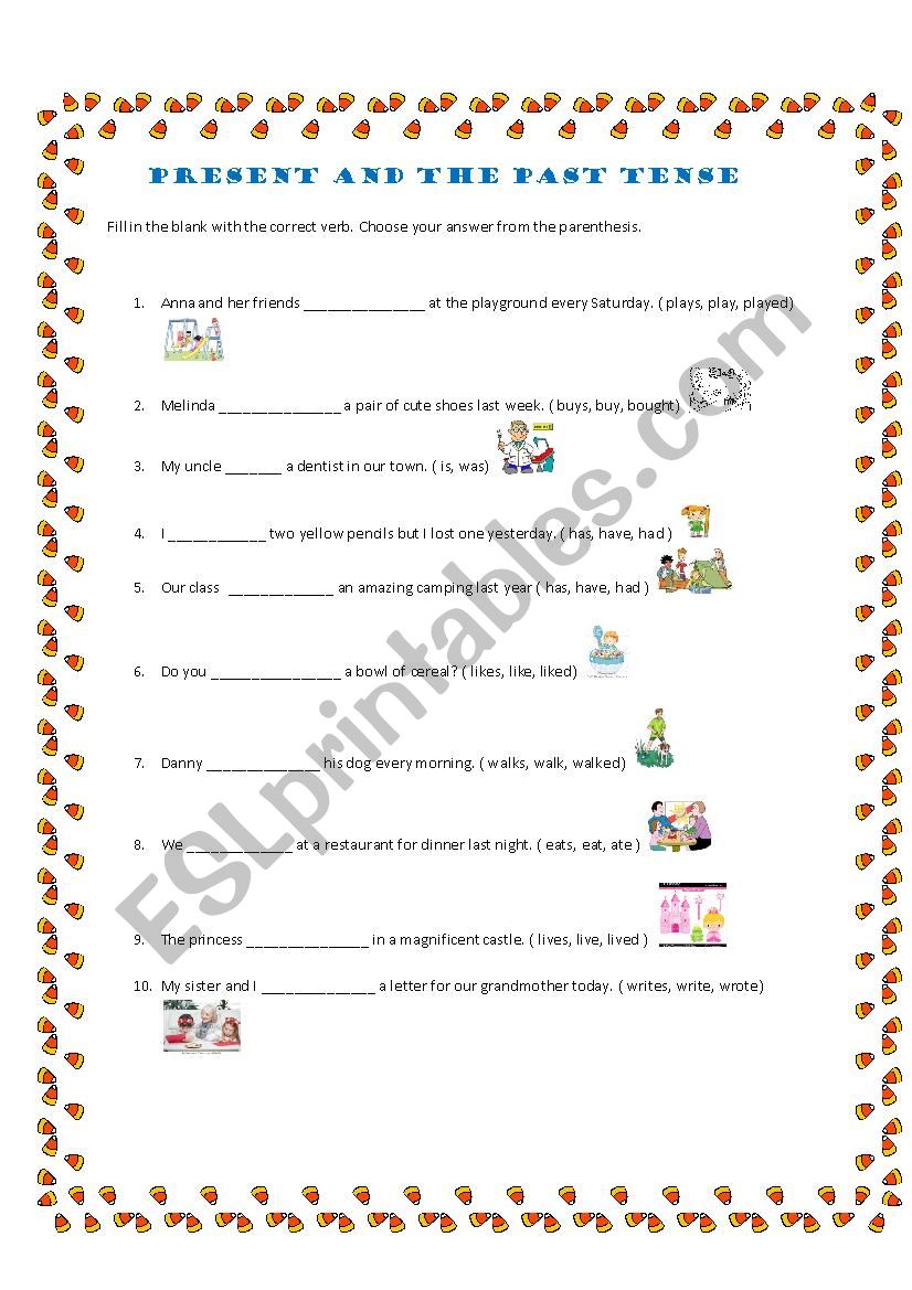 Present and Past form of the verb