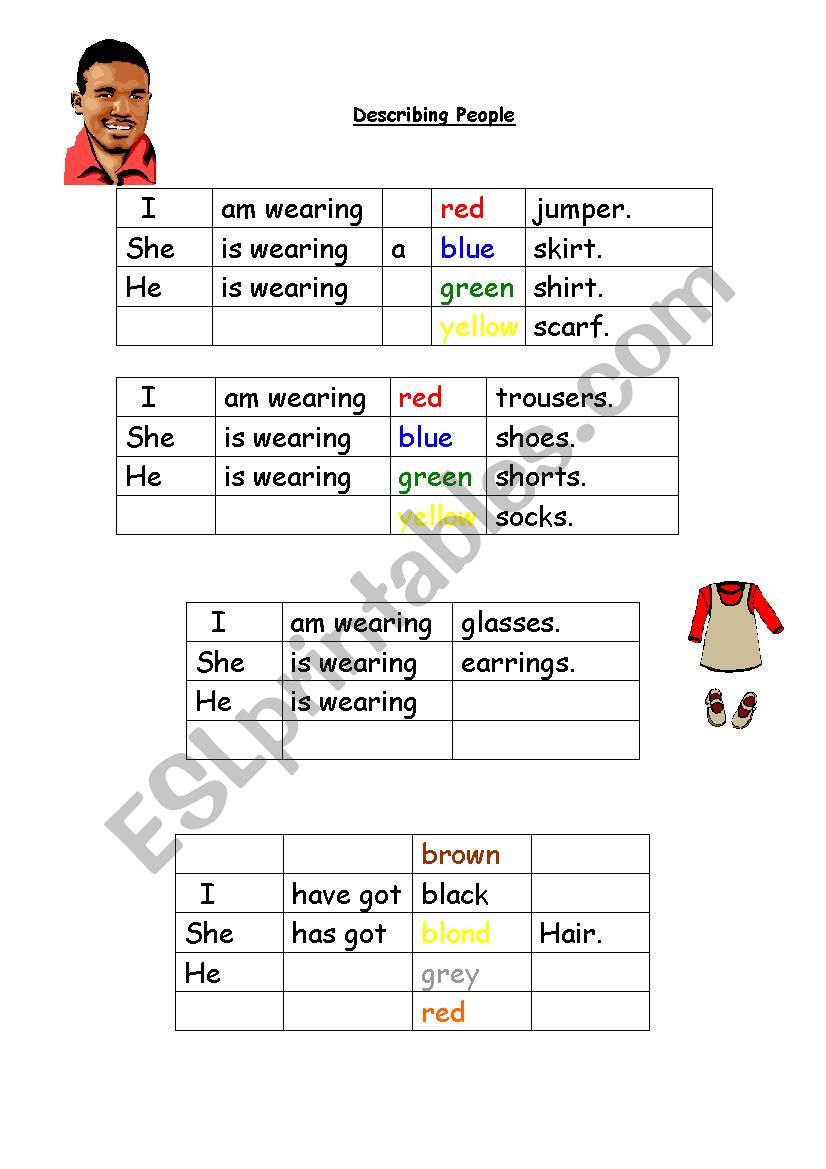 describing People worksheet