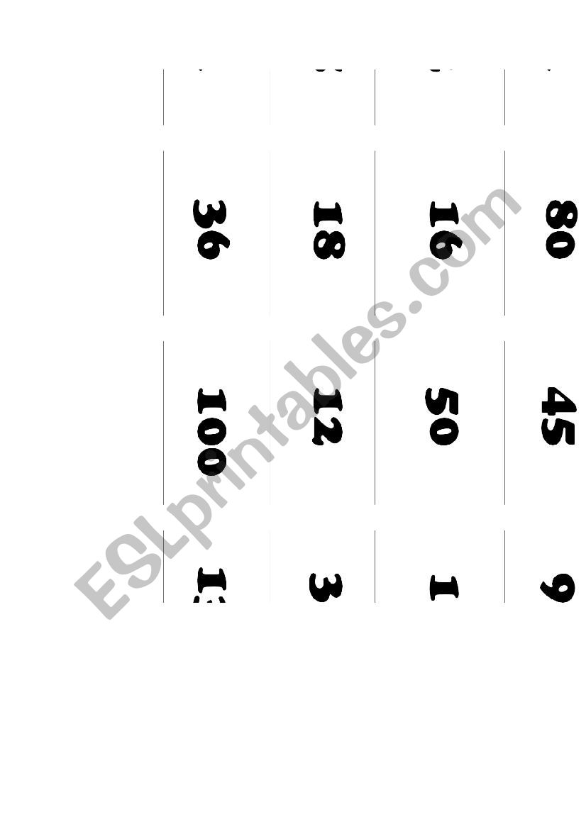 Write the numbers worksheet