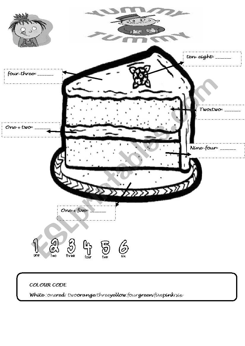 Colour the cake with Maths! :)