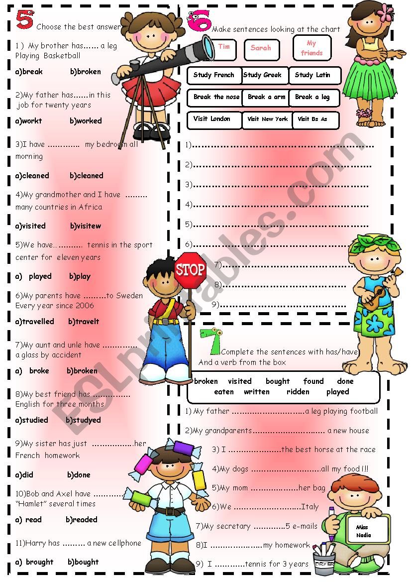 present perfect - part 2 worksheet