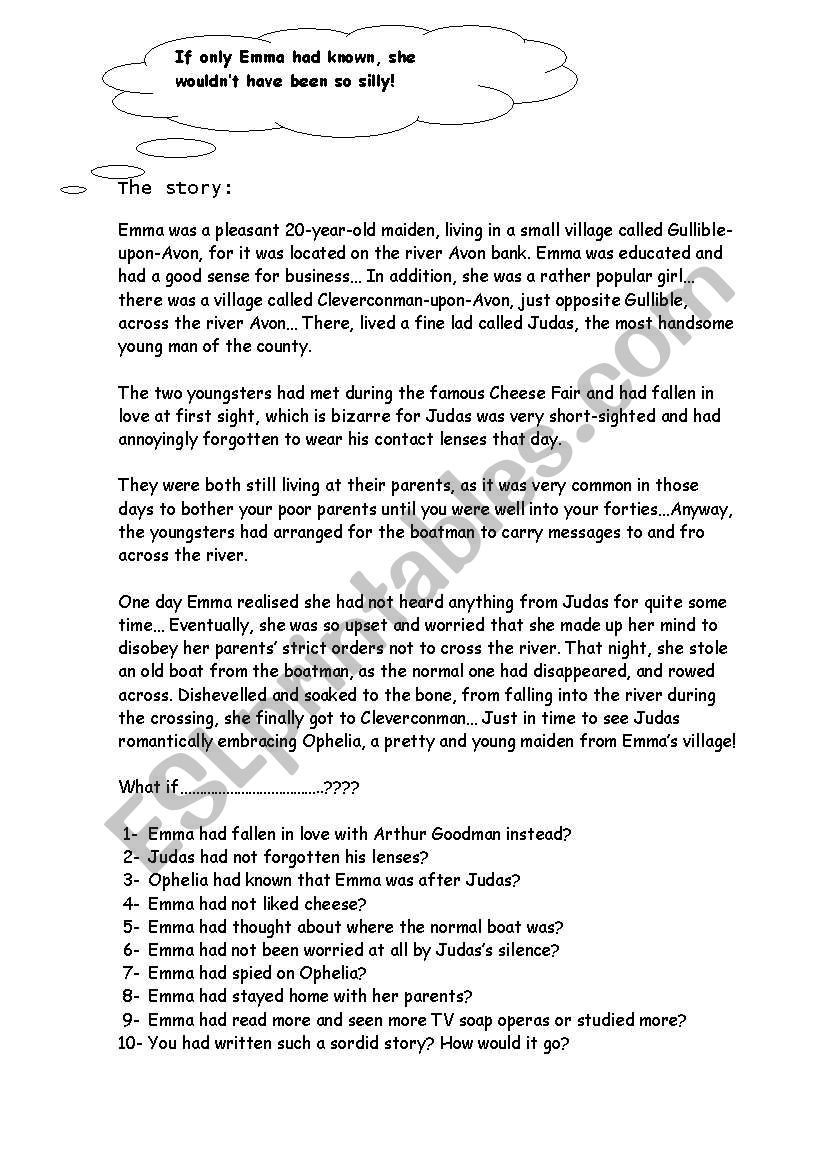 What if...? worksheet