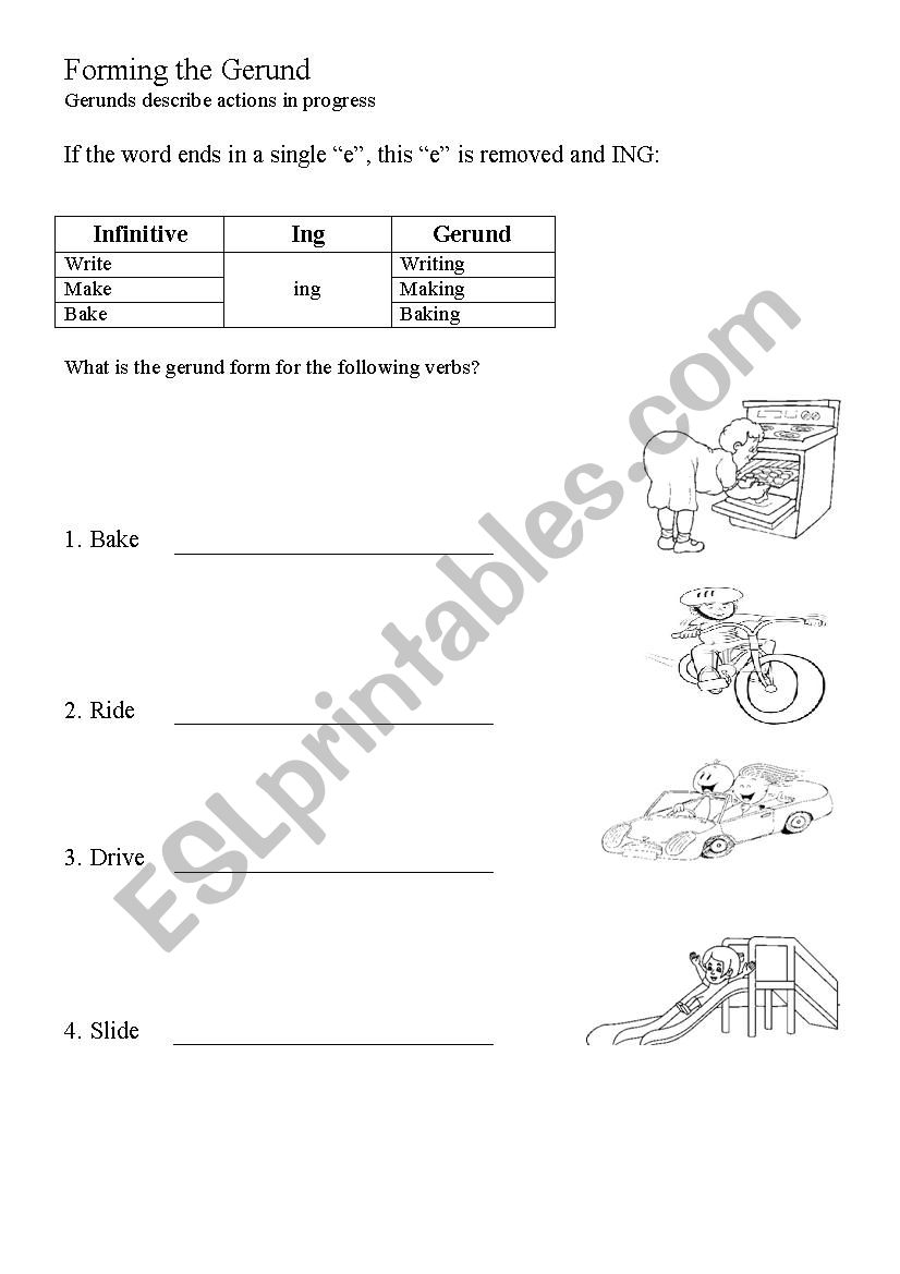 gerund_ending_E_worksheet worksheet