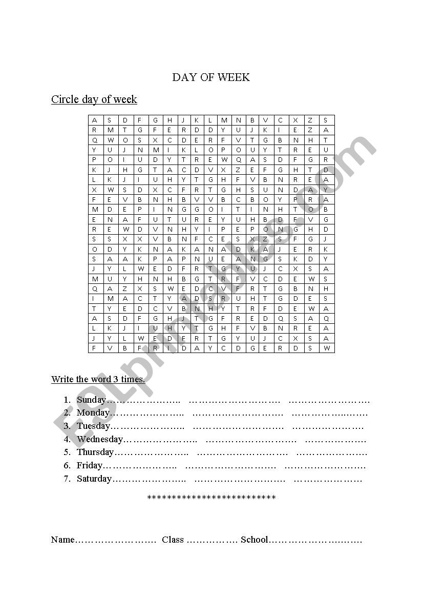 Number 1-100 worksheet