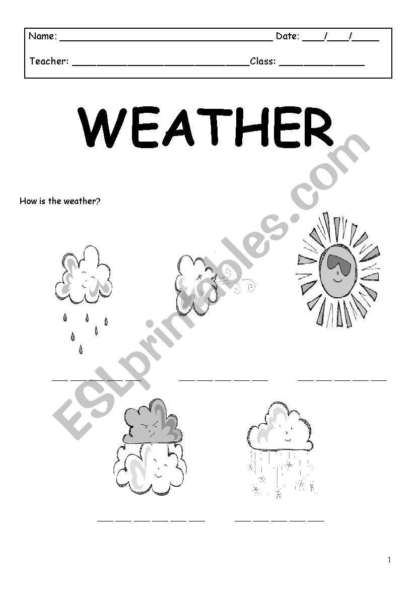 How is the weather? worksheet