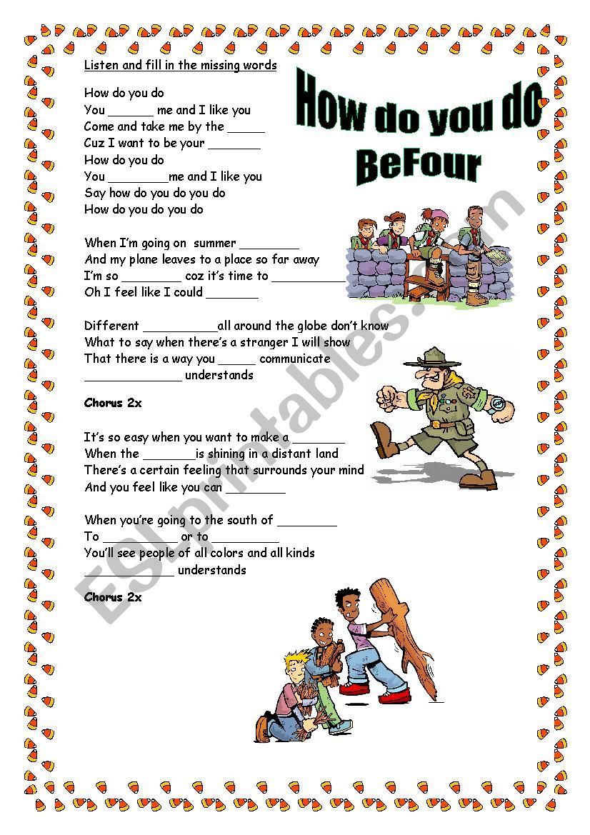 How do you do (by BeFour) worksheet