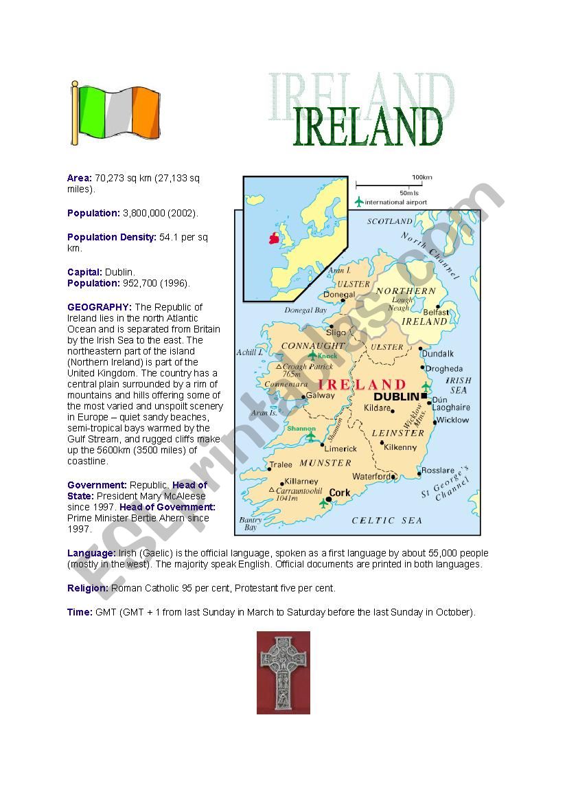 Ireland General Information worksheet