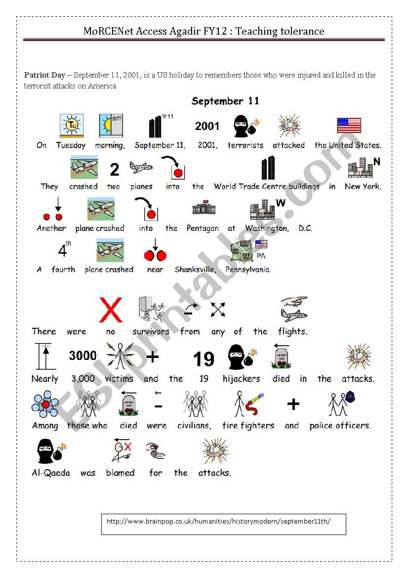 Teaching tolerance worksheet