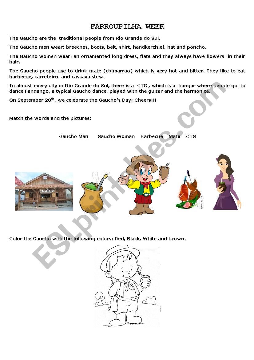 Farroupilha Week, A RS party worksheet