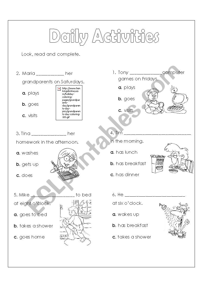 PRESENT SIMPLE worksheet