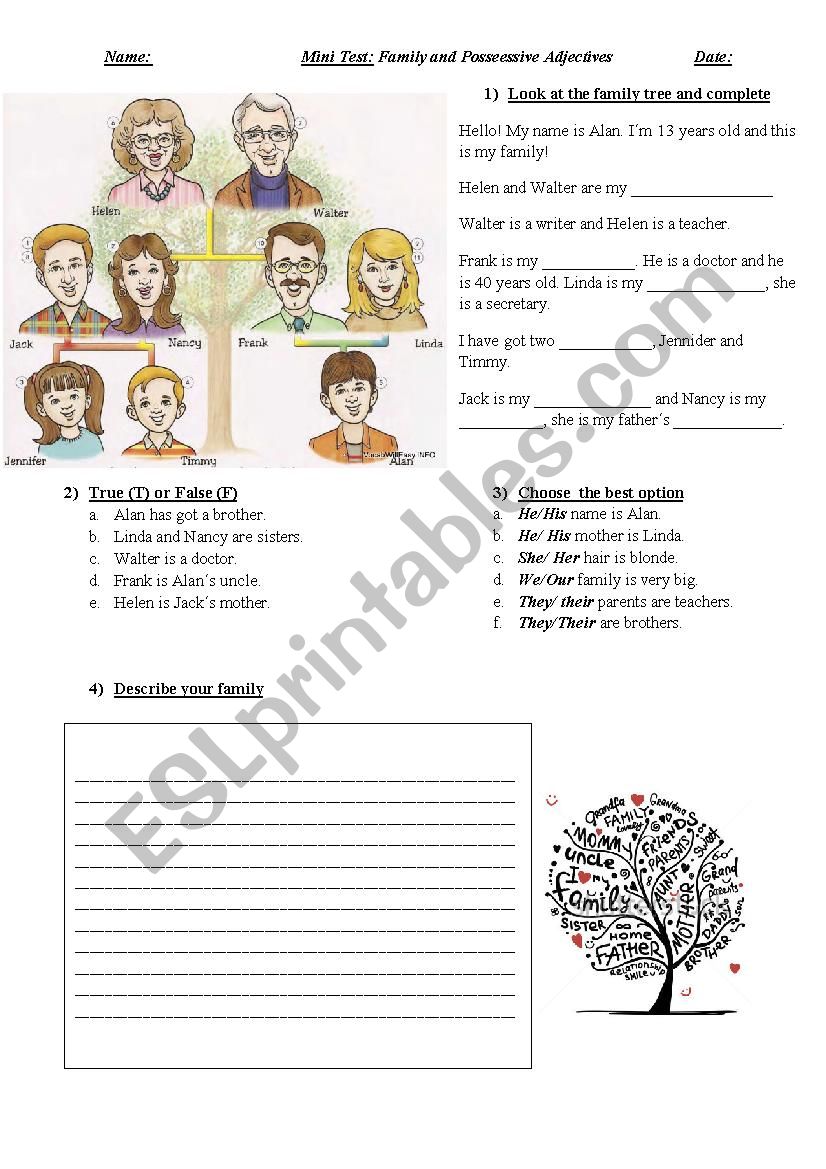 Family and Possessive adjectives