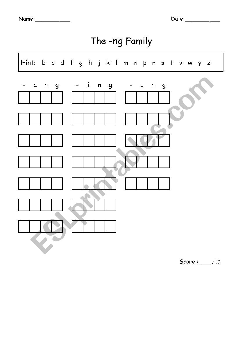 CVCC Words worksheet