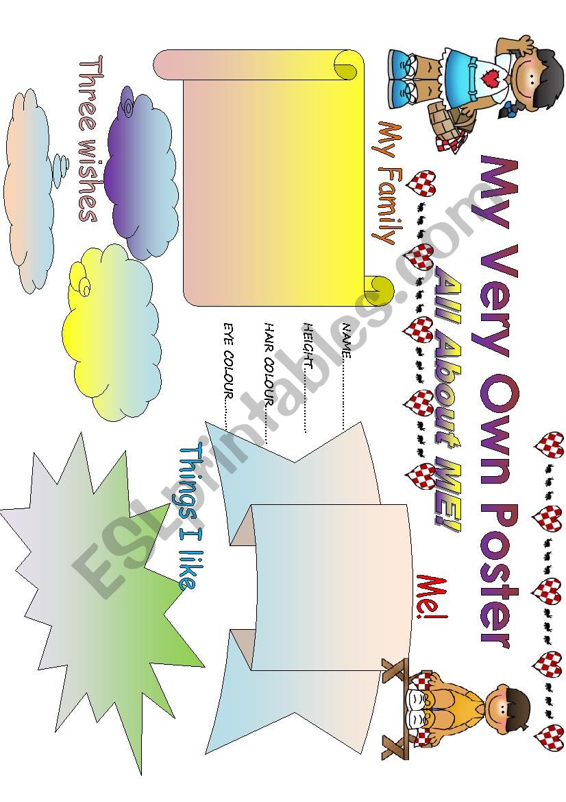 All about ME poster worksheet