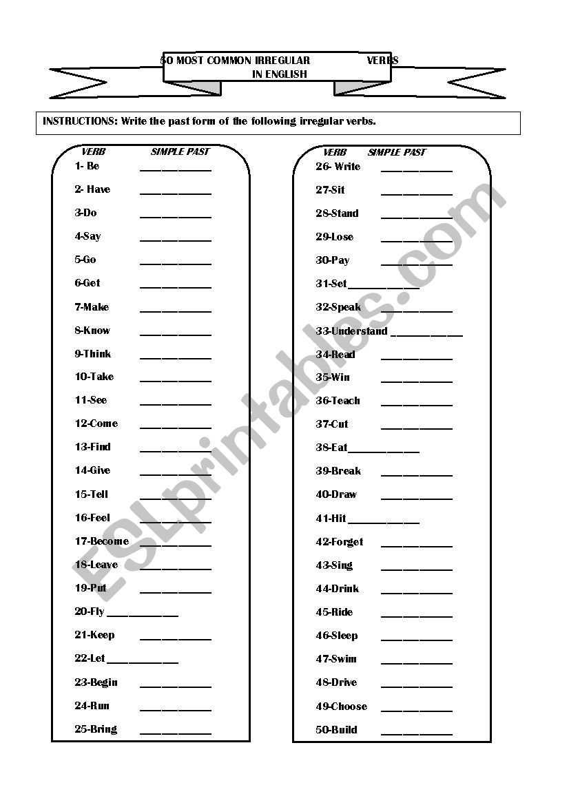 50-most-common-irregular-verbs-in-english-esl-worksheet-by-joelriveramora
