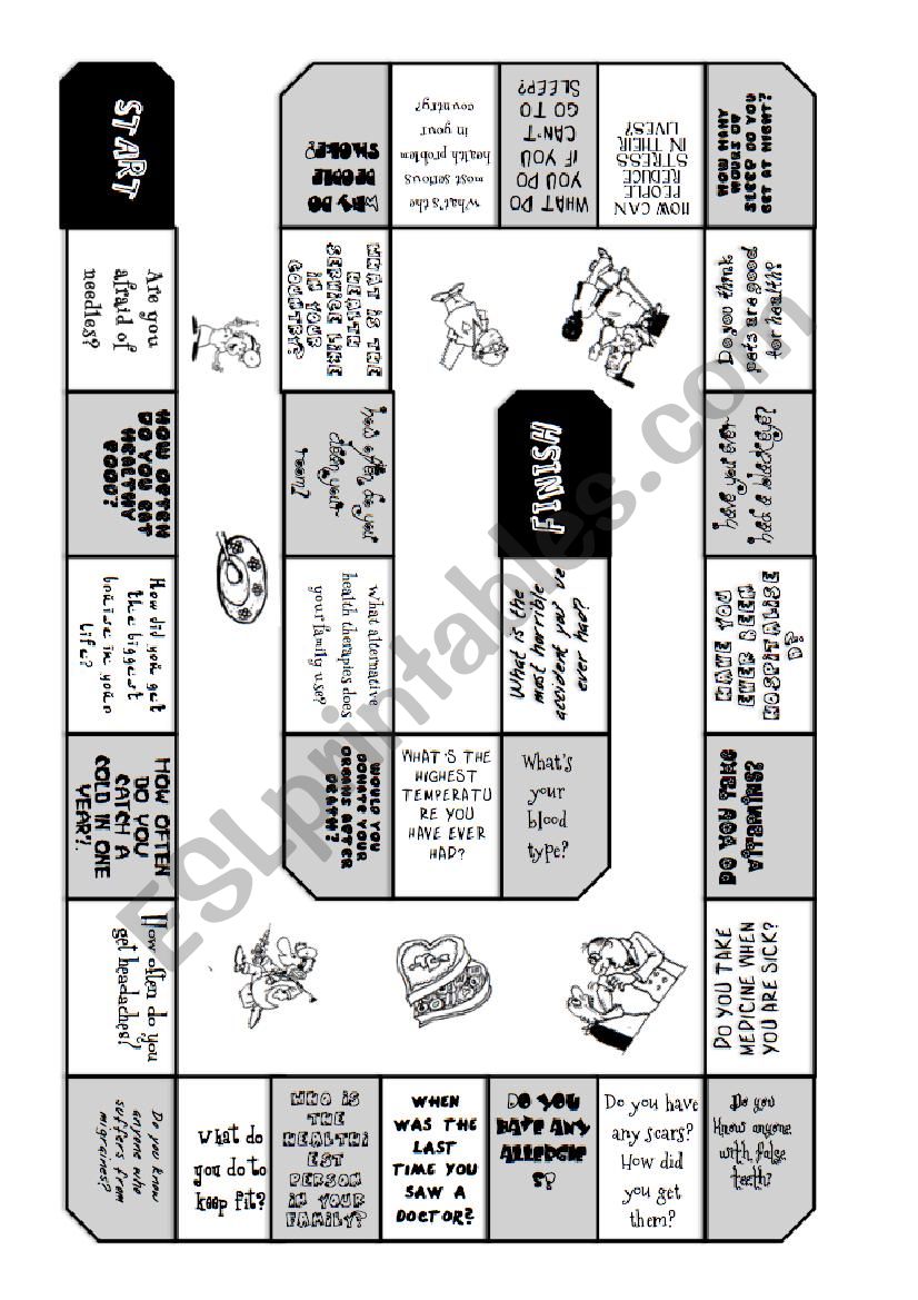 board game worksheet