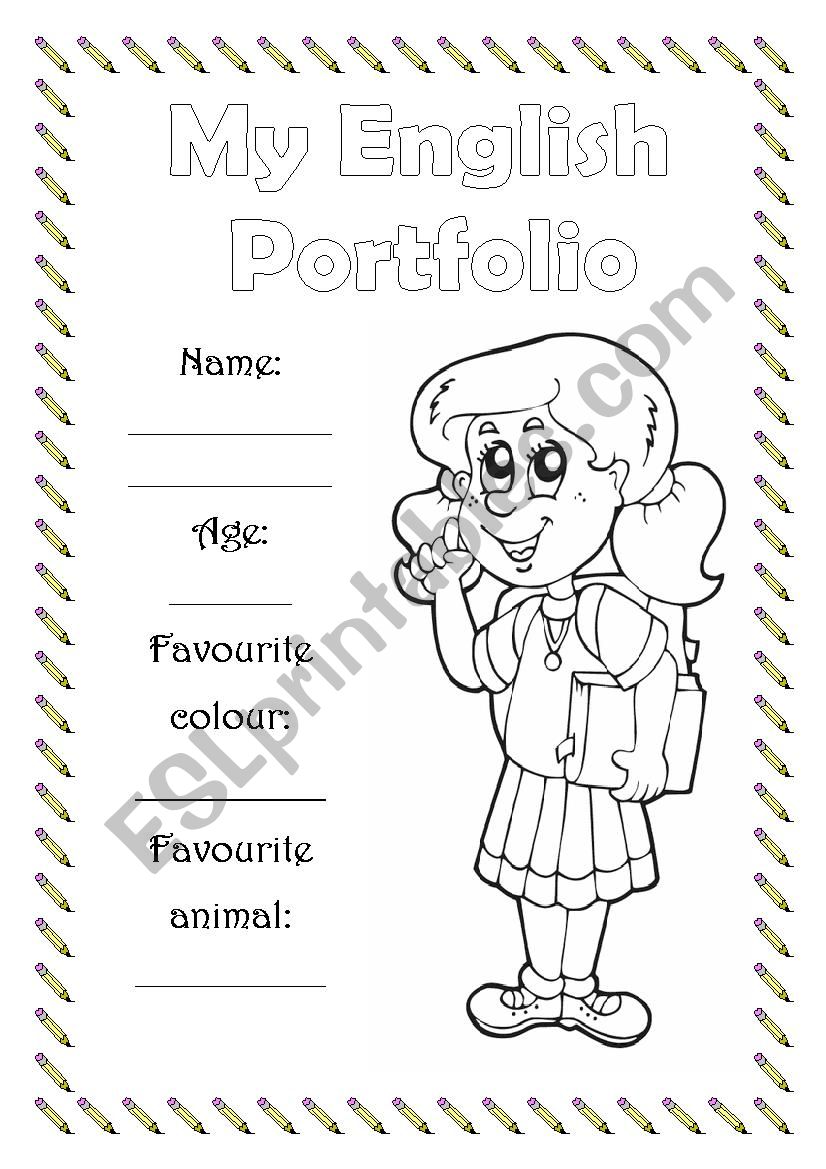 Portfolio cover worksheet