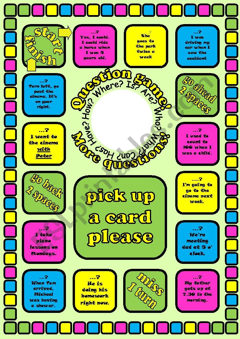 question games! worksheet