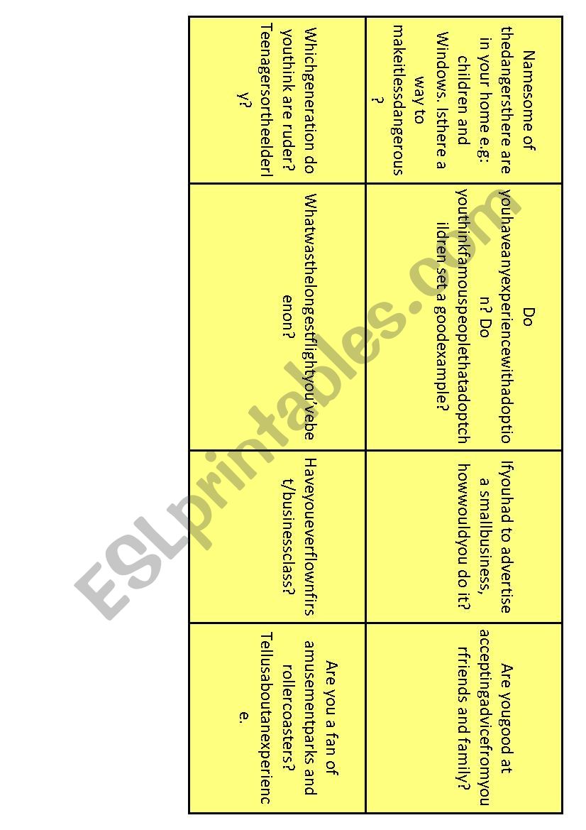 Conversation Starters 3 worksheet