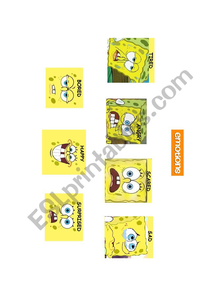 SpongeBob Emotions worksheet