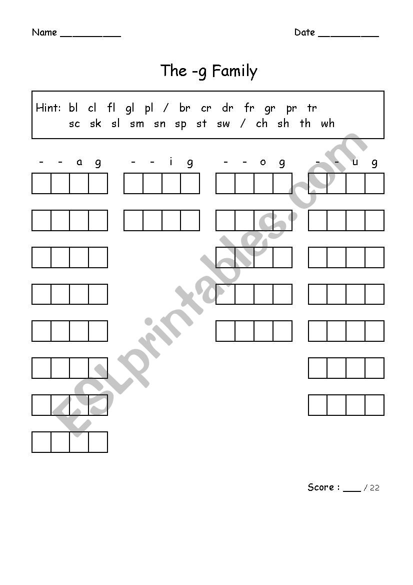 CCVC Words worksheet