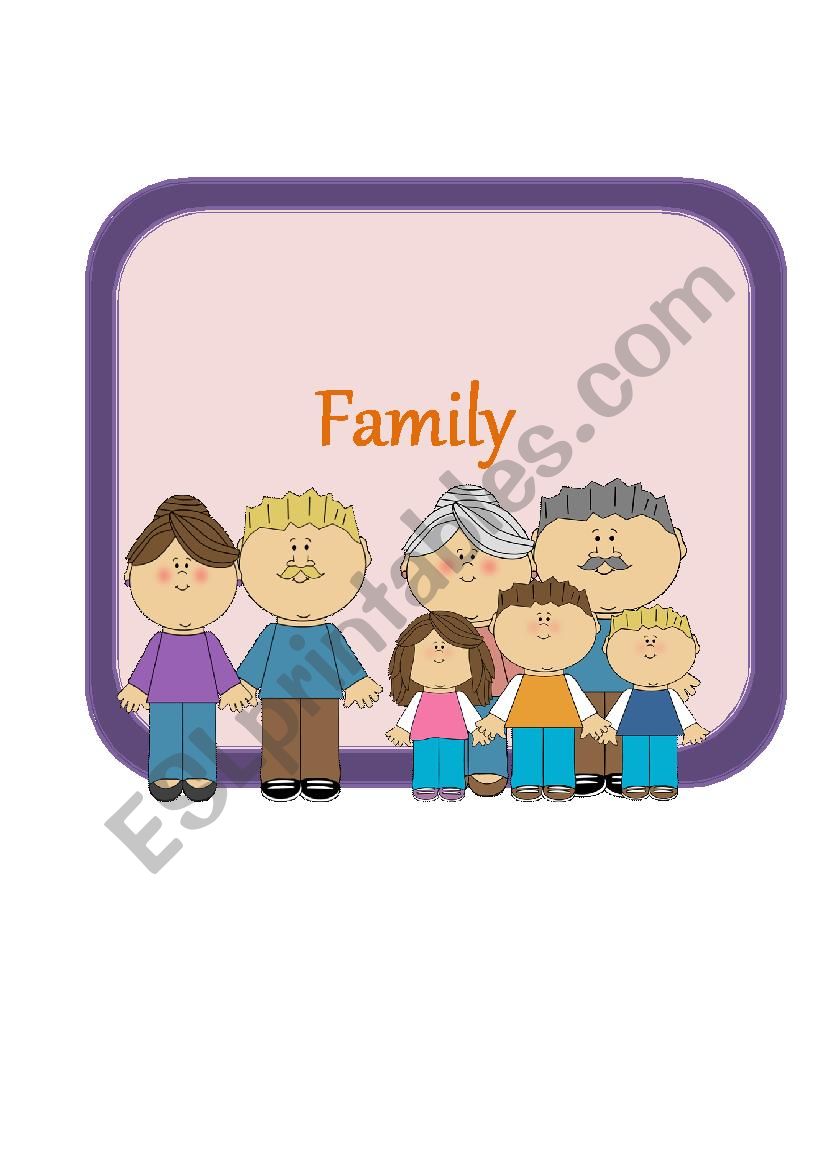 Family flash card part 1 worksheet