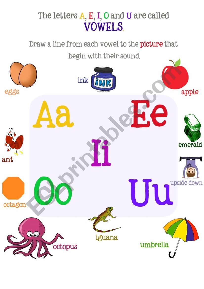 Vowel worksheet