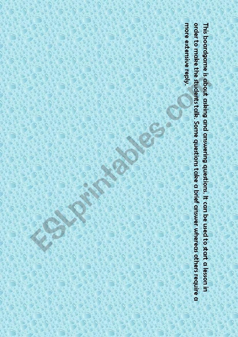 Speaking activity worksheet