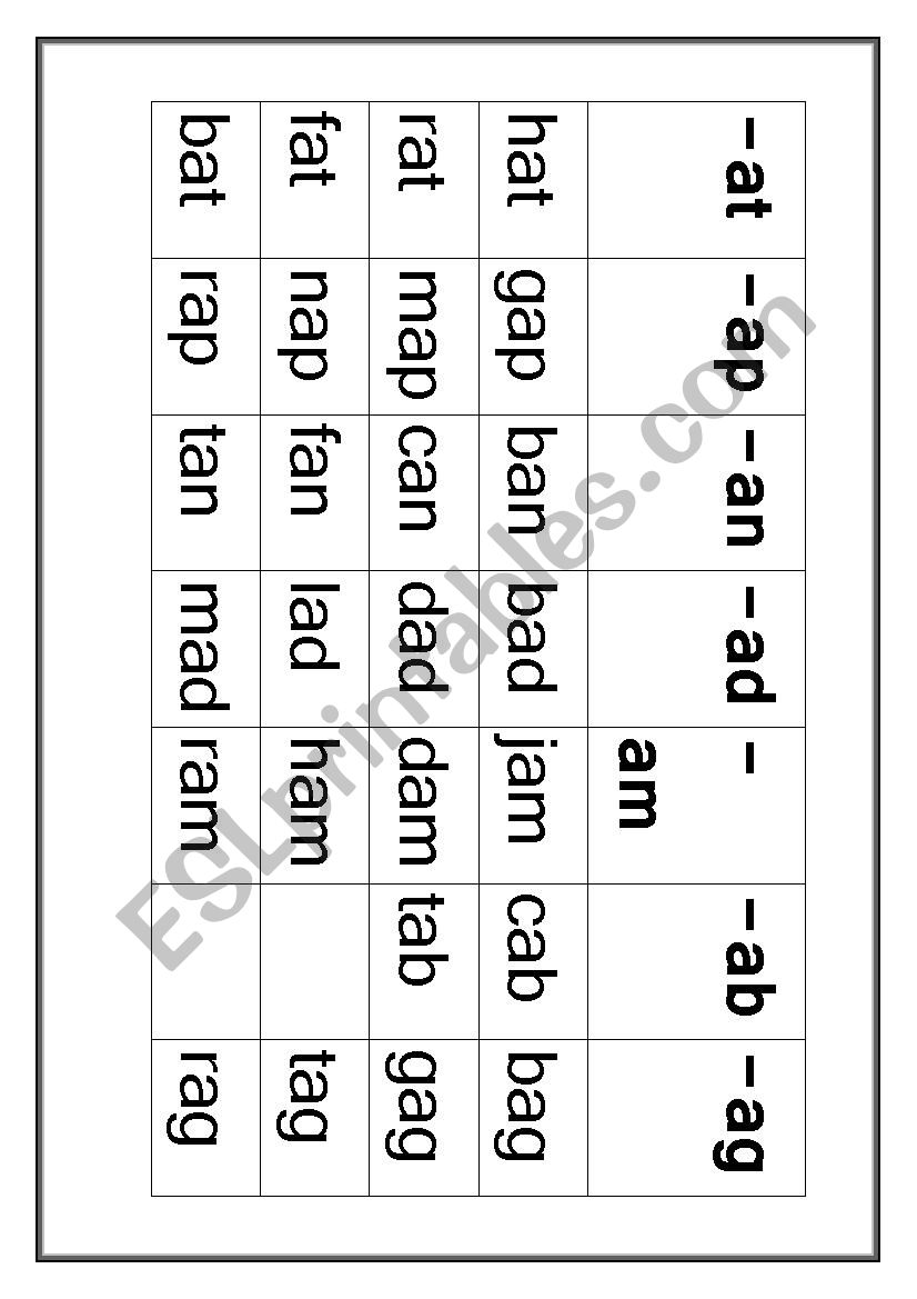 Three letter words worksheet