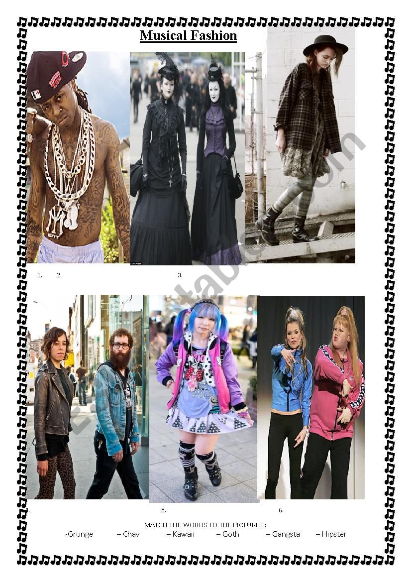 MUSICAL FASHION - FASHION STYLES 2014 - STEREOTYPING -GENRE
