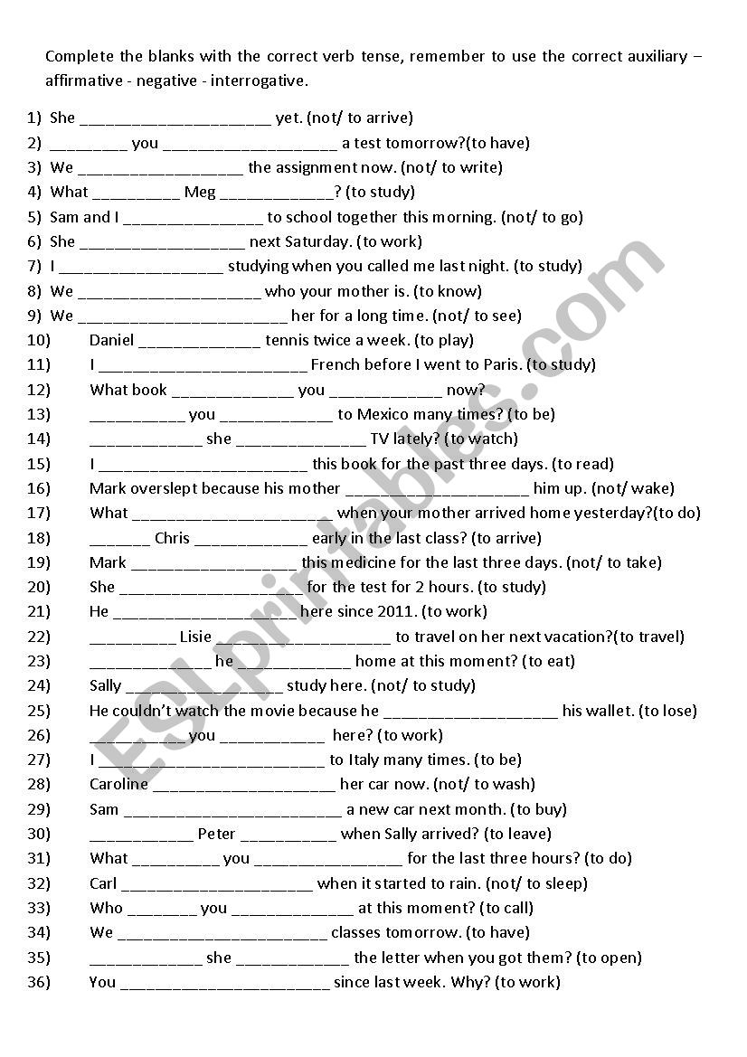 different-verb-tenses-esl-worksheet-by-michemigueli