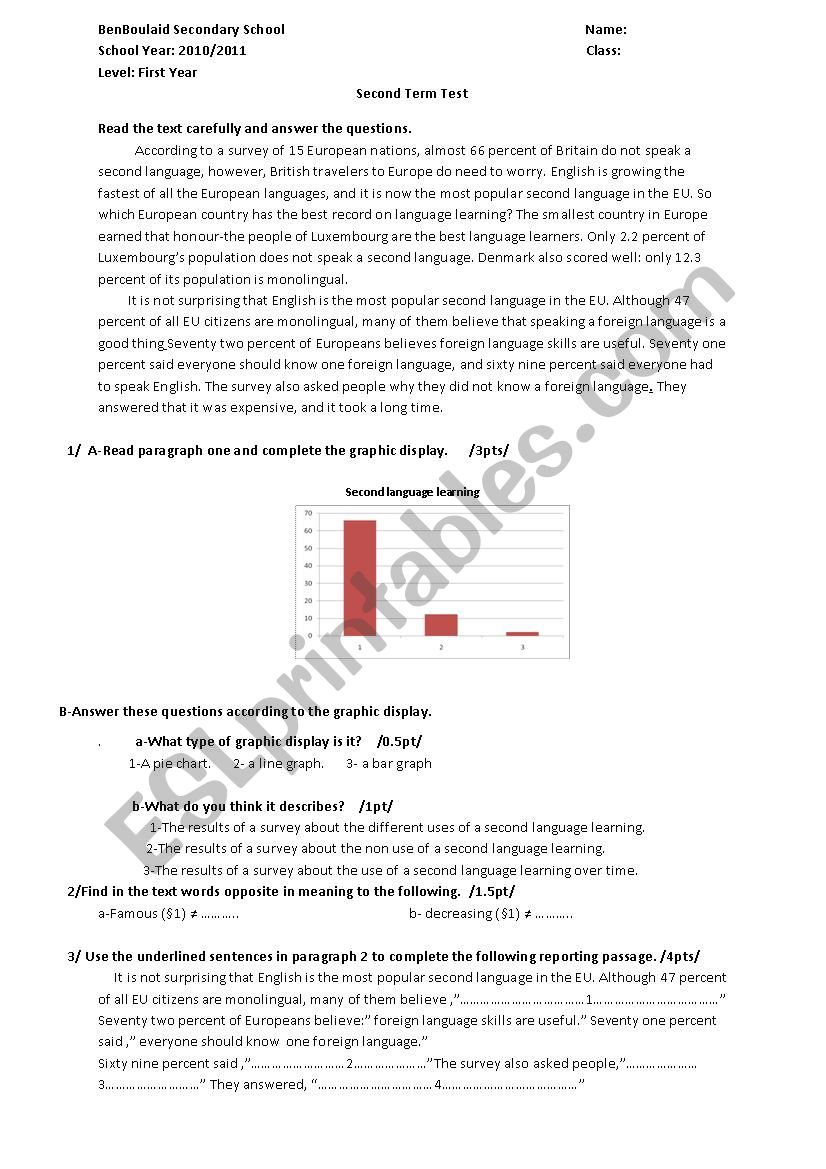 a survey worksheet