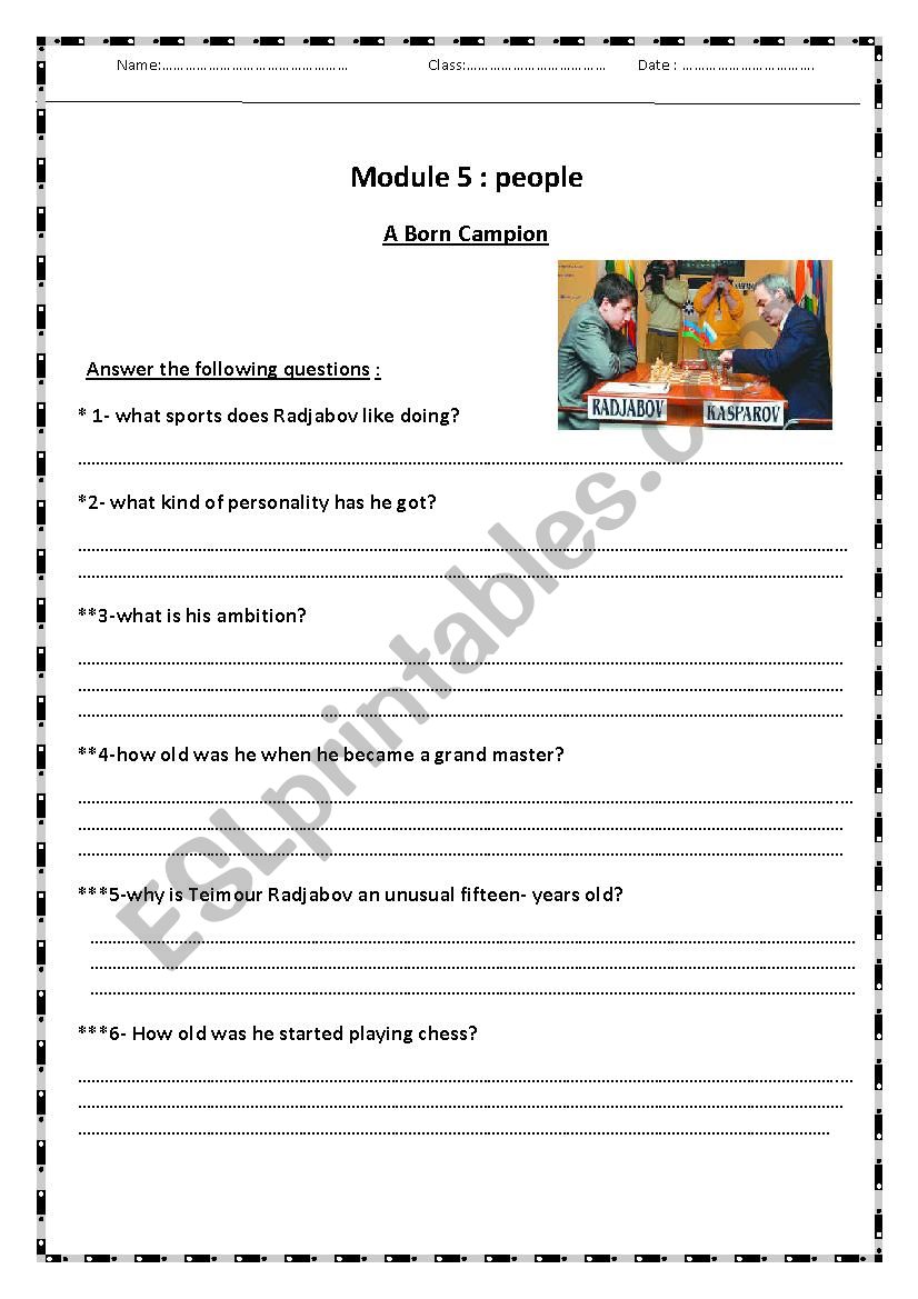champion worksheet
