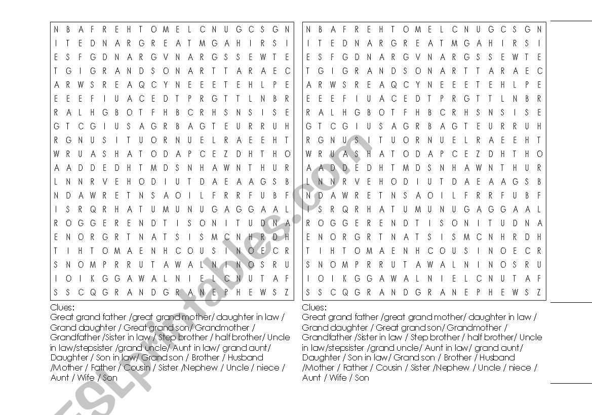 Family Letter soup worksheet