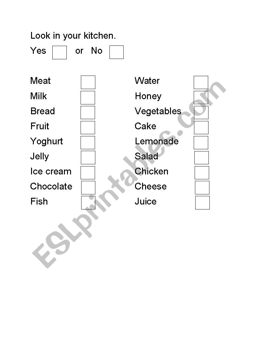 food; reading homework for young learners