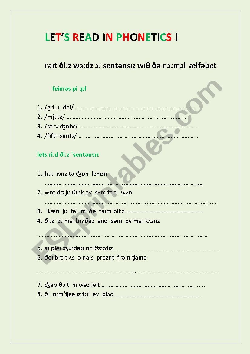 phonetic reading practice worksheet