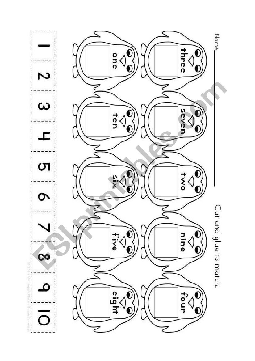 numbers coloring worksheet