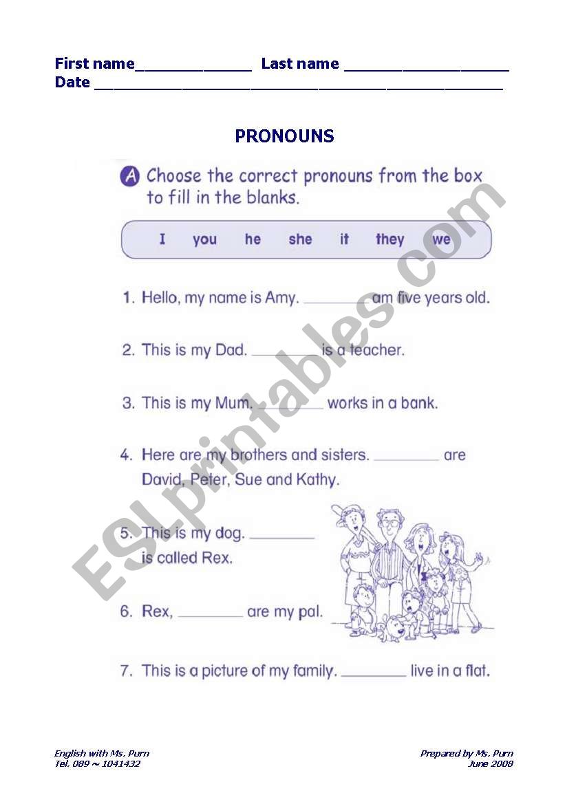 Family_Pronouns worksheet
