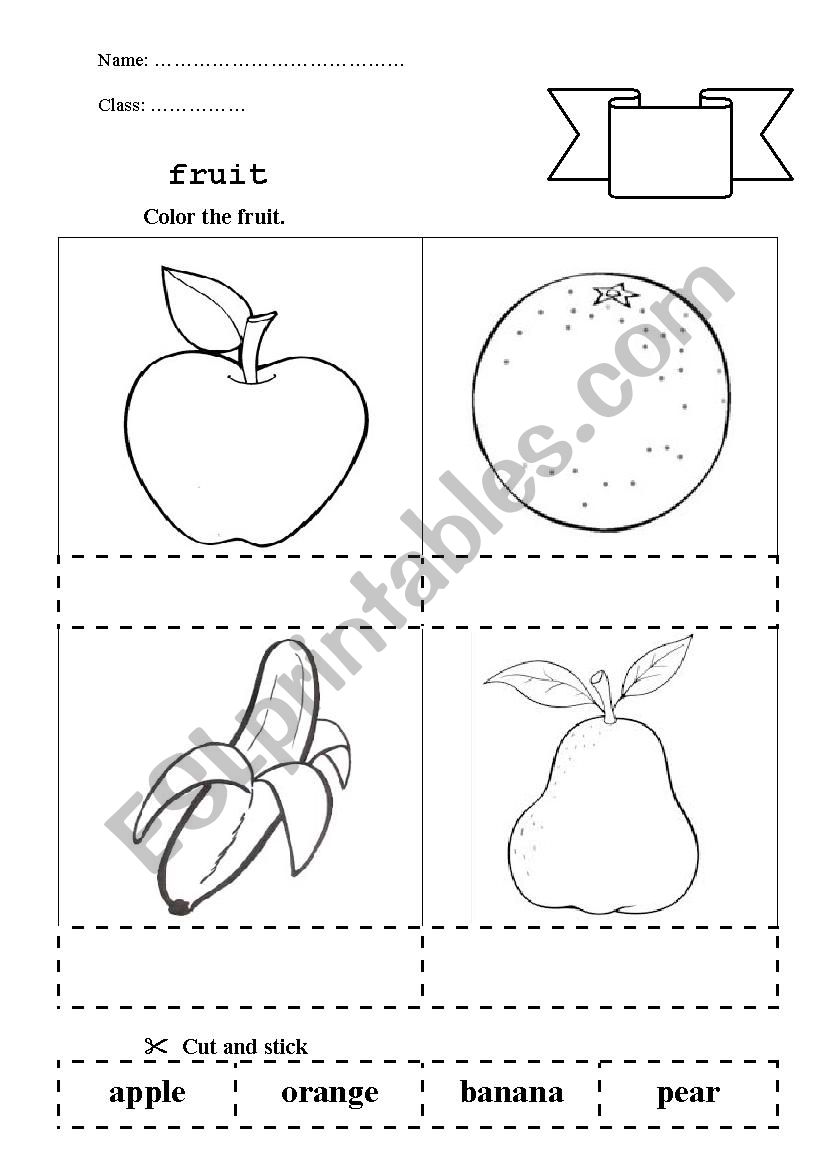 Fruit worksheet worksheet