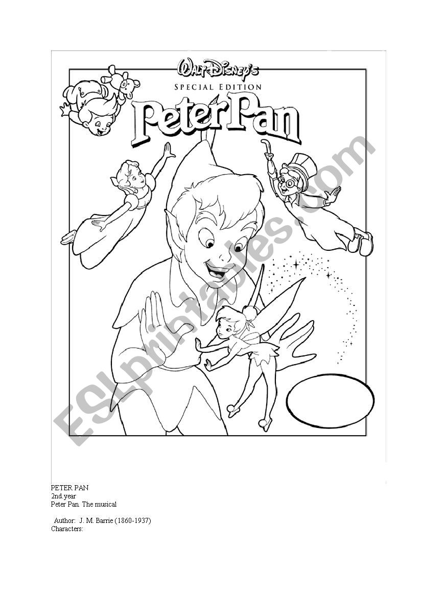 peter pan script worksheet