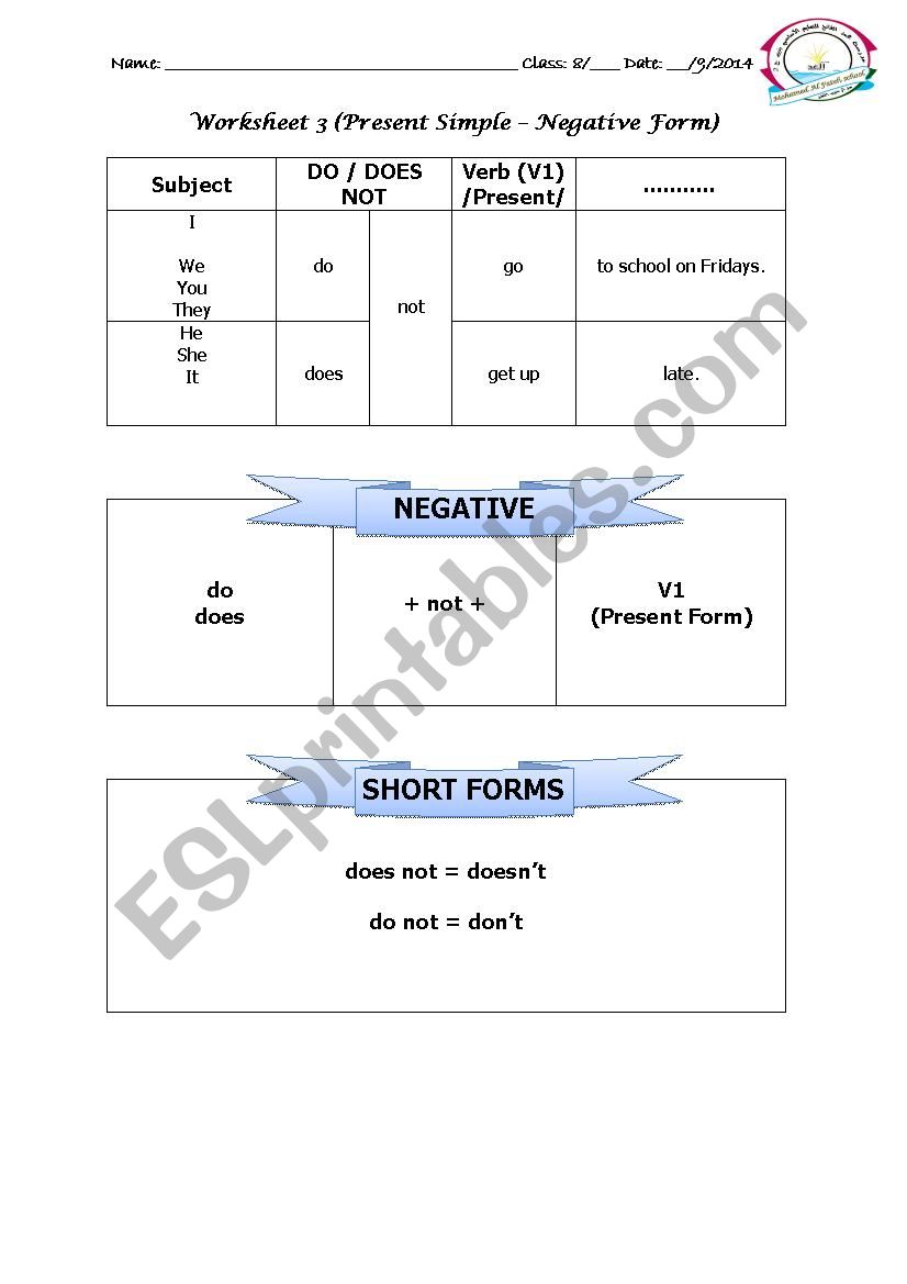Simple Present Worksheet worksheet