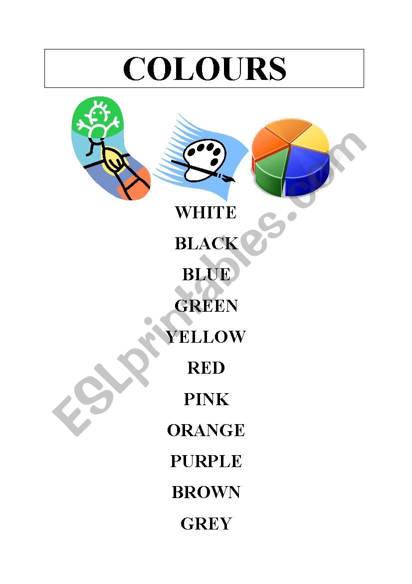 Colours worksheet