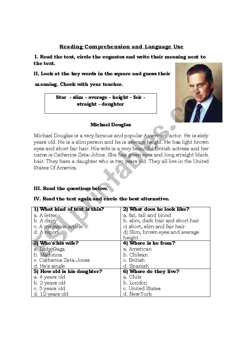 Describing people worksheet
