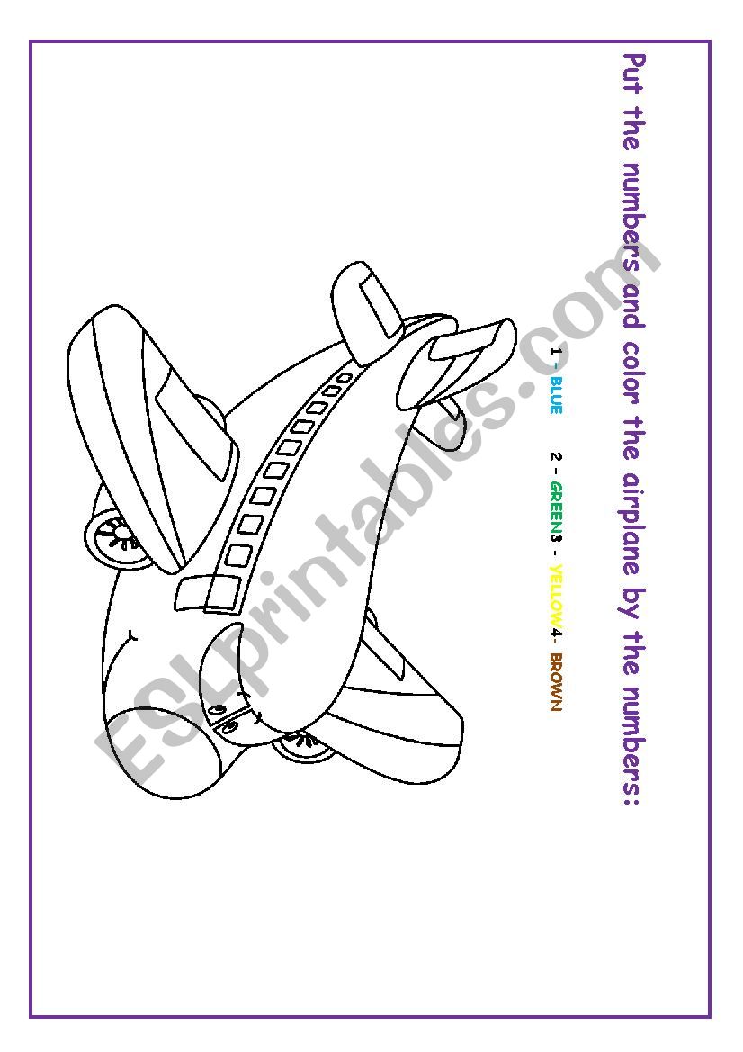 Airplane ESL Worksheet By Teacherfer