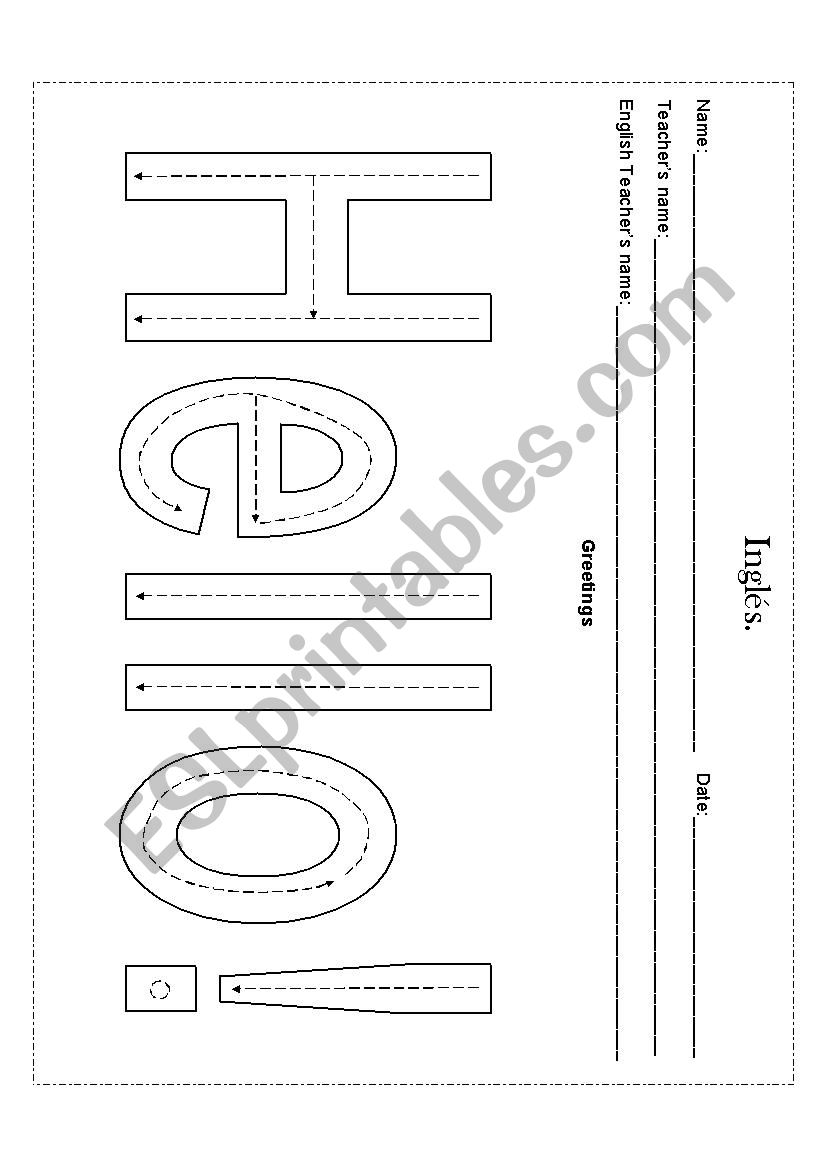 MONTHS AND HELLO worksheet