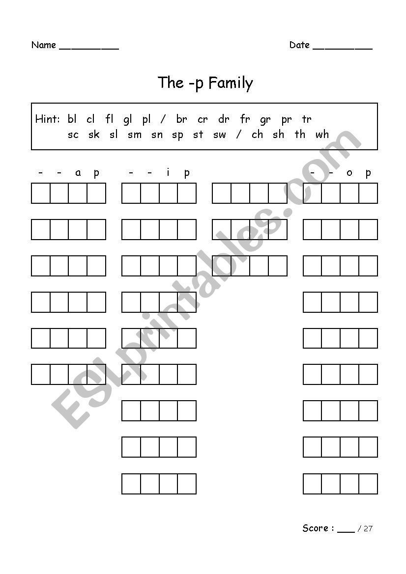 CCVC Words worksheet