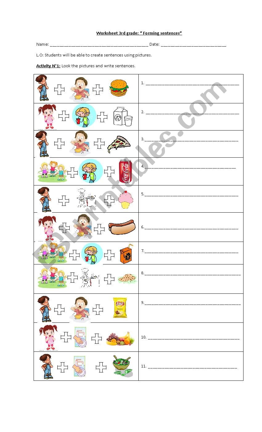 forming sentences present continuous