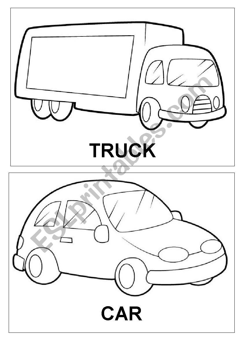 Means of transportation worksheet